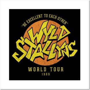 Wyld Stallyns World Tour 1989 - vintage logo Posters and Art